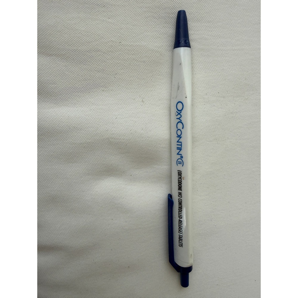 Vintage OxyContin OxyIR OxyFast Pharmaceutical Advertising Bic Click‎ Pen Blue